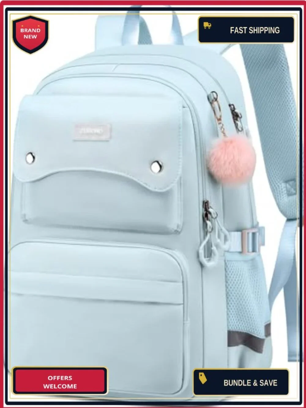 Lightweight Laptop Backpack for School Travel Fits 15.6 Inch Notebook Water
